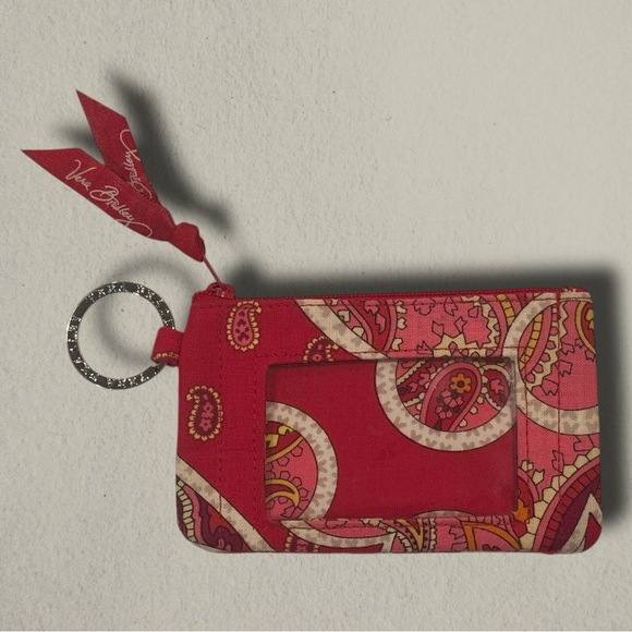 VERA BRADLEY KEY RING COIN PURSE ROSIE POSIE - Picture 2 of 2